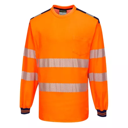 T185ONRM Portwest PW3 Hi-Vis hosszú ujjú póló