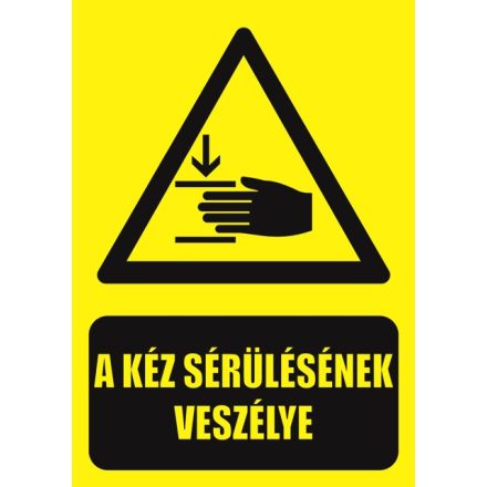 Kéz sérülésének veszélye !