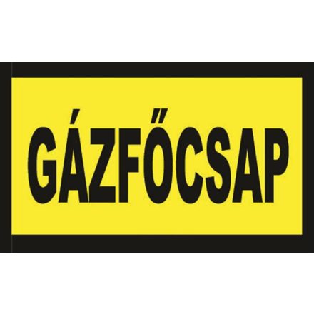 Gázfõcsap - tábla