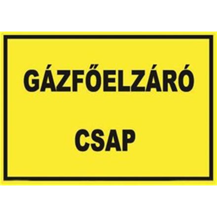 Gázfõelzáró csap - tábla