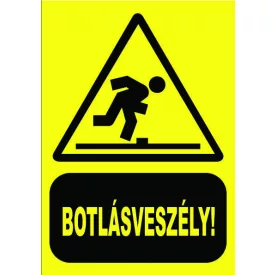 Botlásveszély - tábla