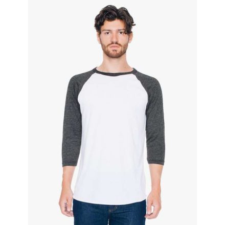 aabb453wh/hlab-2xl   UNISEX POLY-COTTON 3/4 UJJÚ RAGLAN PÓLÓ