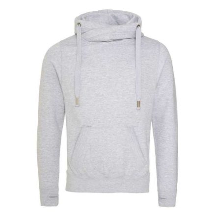 awjh021hgr-xs   CROSS NECK HOODIE