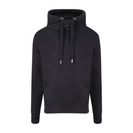 awjh021jbk-xs   CROSS NECK HOODIE