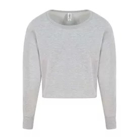 awjh035hgr-xxs   WOMEN'S CROPPED SWEAT