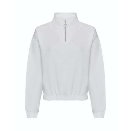 awjh037awh-l   WOMEN'S CROPPED 1/4 ZIP SWEAT