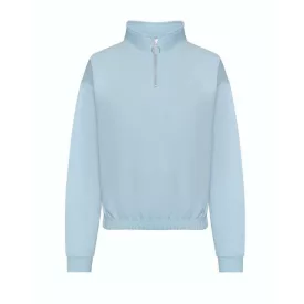 awjh037sb-xxs   WOMEN'S CROPPED 1/4 ZIP SWEAT