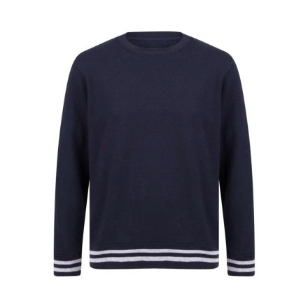 fr840hgr/nv-l   SWEAT WITH STRIPE CUFFS