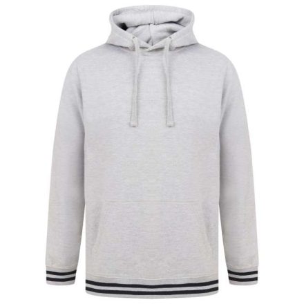 fr841hgr/nv-l   HOODIE WITH STRIPED CUFFS