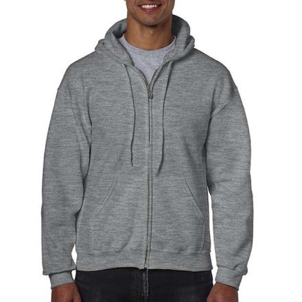 gi18600gph-2xl   HEAVY BLEND™ ADULT FULL ZIP HOODED SWEATSHIRT