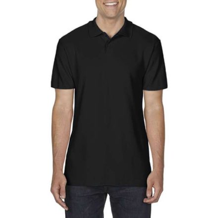 gi64800bl-2xl   SOFTSTYLE® ADULT DOUBLE PIQUÉ POLO