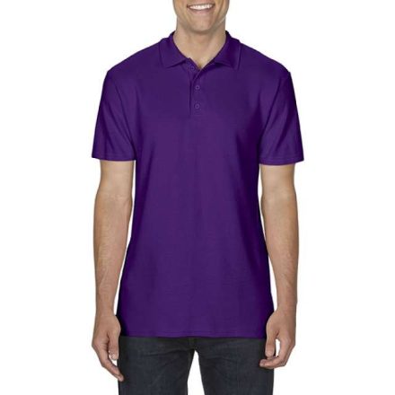 gi64800pu-2xl   SOFTSTYLE® ADULT DOUBLE PIQUÉ POLO