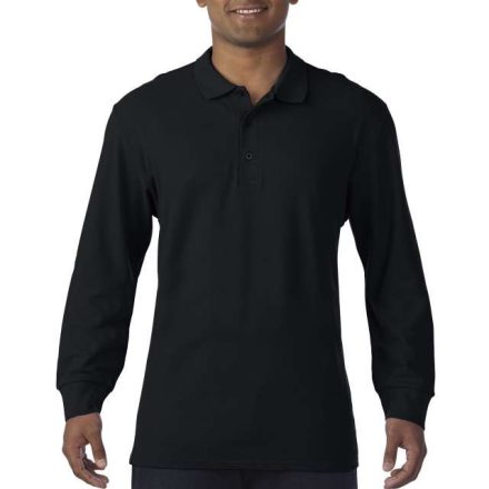 gi85900bl-xl   PREMIUM COTTON® ADULT LONG SLEEVE DOUBLE PIQUÉ POLO