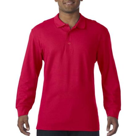 gi85900re-2xl   PREMIUM COTTON® ADULT LONG SLEEVE DOUBLE PIQUÉ POLO