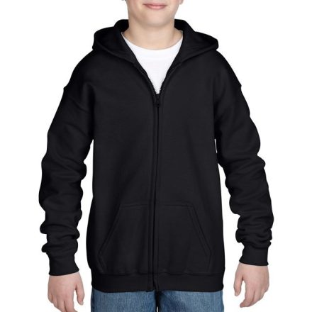 giB18600bl-m   HEAVY BLEND™ YOUTH FULL ZIP HOODED SWEATSHIRT