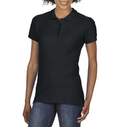 giL85800bl-2xl   PREMIUM COTTON® LADIES' DOUBLE PIQUÉ POLO