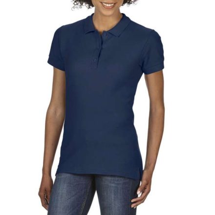 giL85800nv-l   PREMIUM COTTON® LADIES' DOUBLE PIQUÉ POLO