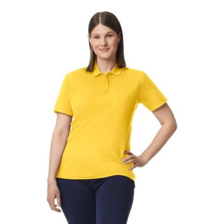 gil64800-b3da-2xl   SOFTSTYLE® LADIES' DOUBLE PIQUÉ POLO WITH 3 COLOUR-MATCHED BUTTONS