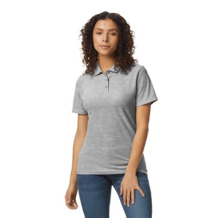 gil64800-b3sp-2xl   SOFTSTYLE® LADIES' DOUBLE PIQUÉ POLO WITH 3 COLOUR-MATCHED BUTTONS