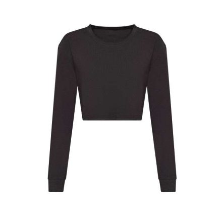 jt016hbl-l   WOMEN'S L/S CROPPED T