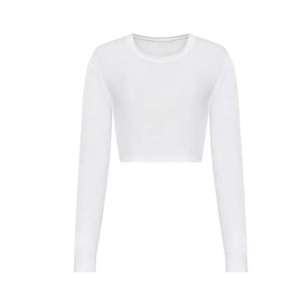 jt016sowh-l   WOMEN'S L/S CROPPED T