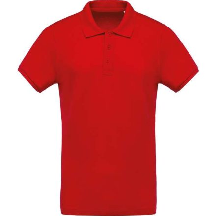 ka209re-2xl   MEN'S ORGANIC PIQUÉ SHORT-SLEEVED POLO SHIRT