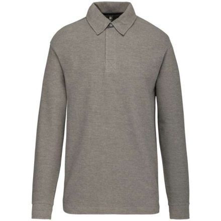 ka221sgrh/dg-m   FRENCH RIB - LONG-SLEEVED RIBBED POLO SHIRT