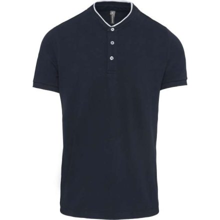 ka223nv/wh-2xl   MEN'S SHORT SLEEVE POLO SHIRT WITH MANDARIN COLLAR