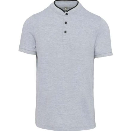 ka223ogr/bl-l   MEN'S SHORT SLEEVE POLO SHIRT WITH MANDARIN COLLAR