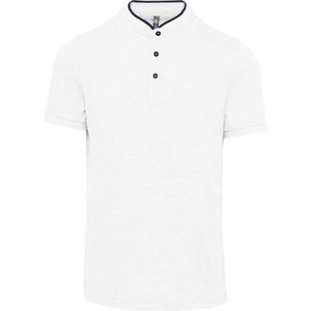 ka223wh/nv-2xl   MEN'S SHORT SLEEVE POLO SHIRT WITH MANDARIN COLLAR