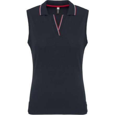 ka224nv/re/wh-2xl   LADIES' SLEEVELESS POLO SHIRT