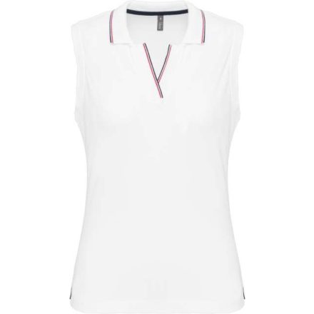 ka224wh/nv/re-l   LADIES' SLEEVELESS POLO SHIRT