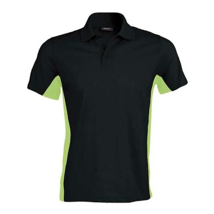 ka232bl/li-l   FLAG - SHORT-SLEEVED TWO-TONE POLO SHIRT