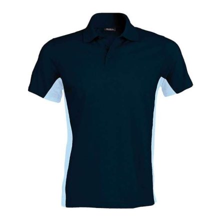 ka232nv/depi-l   FLAG - SHORT-SLEEVED TWO-TONE POLO SHIRT