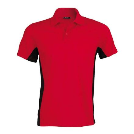 ka232re/bl-3xl   FLAG - SHORT-SLEEVED TWO-TONE POLO SHIRT