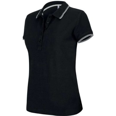 ka251bl/lgr/wh-l   LADIES' SHORT-SLEEVED POLO SHIRT