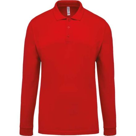 ka256re-2xl   MEN'S LONG-SLEEVED PIQUÉ POLO SHIRT