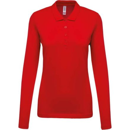 ka257re-2xl   LADIES’ LONG-SLEEVED PIQUÉ POLO SHIRT