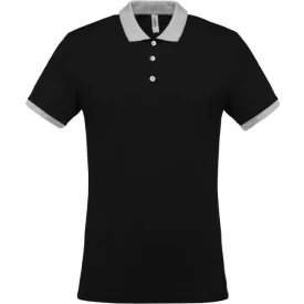 ka258bl/oxg-s   MEN'S TWO-TONE PIQUÉ POLO SHIRT