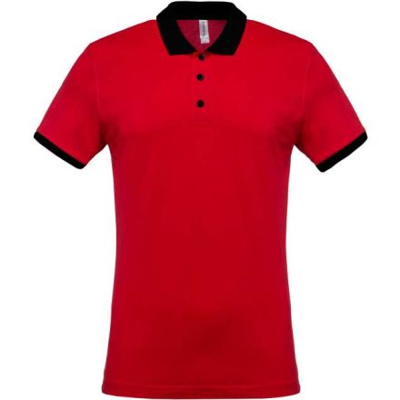 ka258re/bl-3xl   MEN'S TWO-TONE PIQUÉ POLO SHIRT