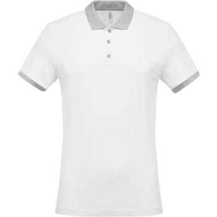 ka258wh/oxg-2xl   MEN'S TWO-TONE PIQUÉ POLO SHIRT