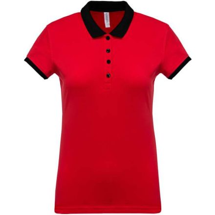 ka259re/bl-2xl   LADIES’ TWO-TONE PIQUÉ POLO SHIRT