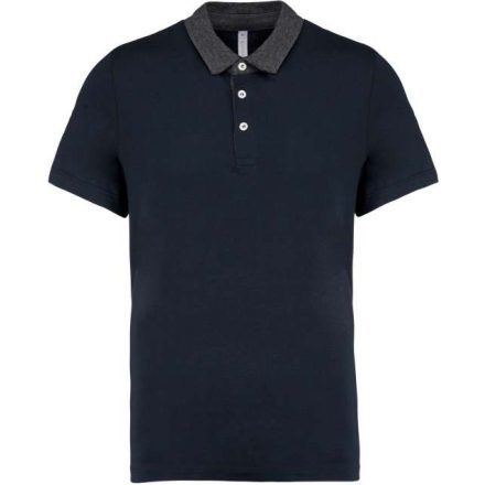 ka260nv/dgh-l   MEN'S TWO-TONE JERSEY POLO SHIRT