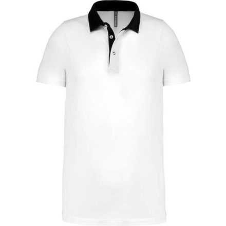 ka260wh/nv-2xl   MEN'S TWO-TONE JERSEY POLO SHIRT