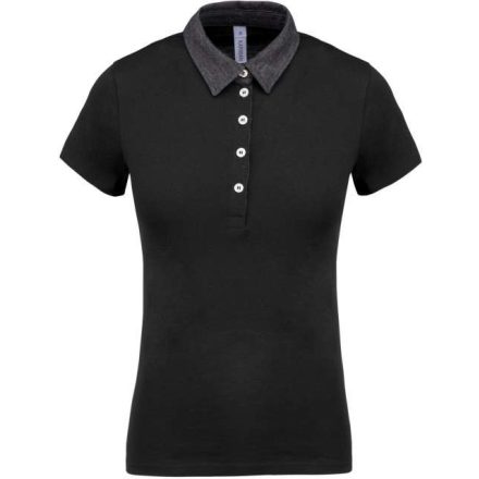 ka261bl/dgh-m   LADIES' TWO-TONE JERSEY POLO SHIRT