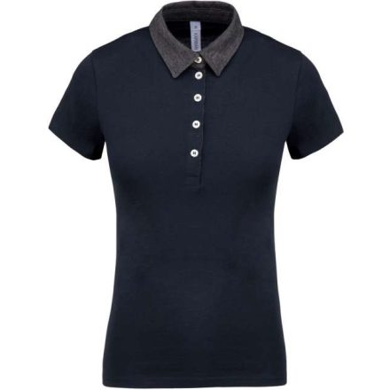 ka261nv/dgh-m   LADIES' TWO-TONE JERSEY POLO SHIRT