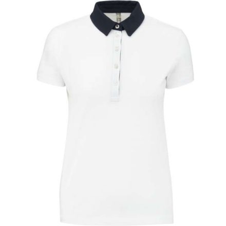 ka261wh/nv-l   LADIES' TWO-TONE JERSEY POLO SHIRT