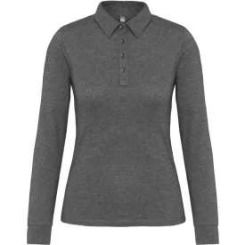 ka265grh-xs   LADIES' LONG SLEEVE JERSEY POLO SHIRT