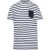ka379swn-10/12 KIDS' STRIPED SHORT SLEEVE SAILOR T-SHIRT WITH POCKET