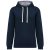 ka4013nv/ma-m UNISEX CONTRAST PATTERNED HOODED SWEATSHIRT